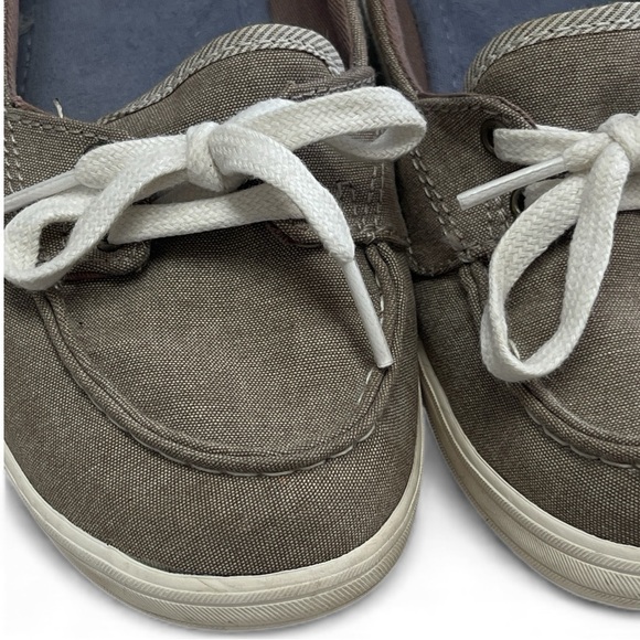 Keds Brown Canvas Boat Shoes Size 7 Women’s Lace Up Casual Comfort Flats - Picture 9 of 11